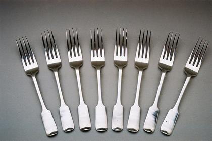 Scottish Silver tableforks (8)