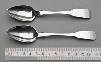 Rare Cape Silver Teaspoons (2 available) - Thomas Lock Townsend, Masonic Hallmark