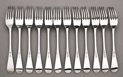 Scottish Silver Tableforks (Set of 12) - Robert Gray & Sons