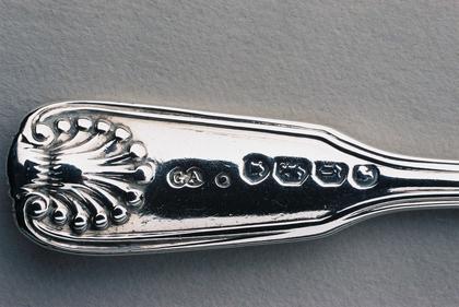 Madras Artillery Silver Egg spoons (pair)