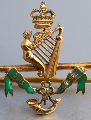 Irish Gold Sweetheart Brooch - Royal Ulster Rifles