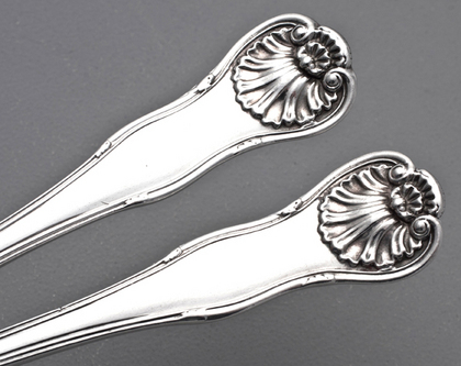 Kings Fiddle Husk Silver Tablespoons (Pair)