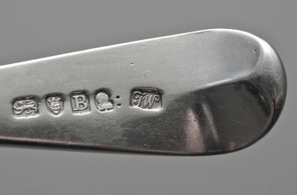 Georgian Silver Tablespoons (Pair) - Leopards Head Crest, Cusped Duty 1797