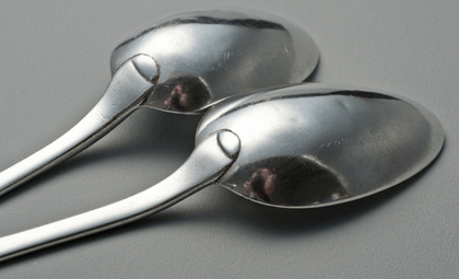 Cape Silver Tablespoons (Pair 2) - Cape Regiment, Bugle, Johannes Combrink