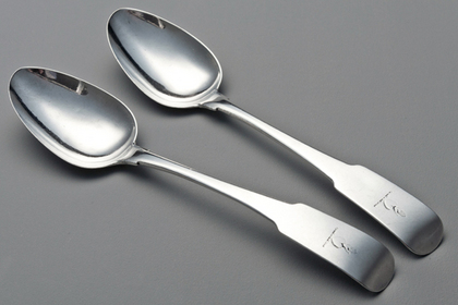 Irish Georgian Silver Serving Spoons (Pair) - William Ward, Dublin