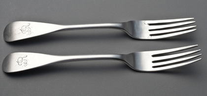 Cape Silver Tableforks (Pair) - Johannes Combrink, Anchor Hallmarks