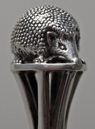 Arts & Crafts Silver Hedgehog Christening Spoon - Francis Cooper