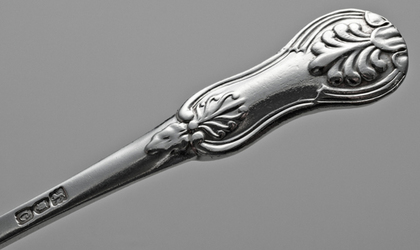 Private Die Silver Dessert Fork - Watson Family Crest