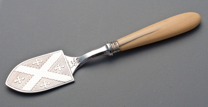 Victorian Silver Armorial Butter Spade