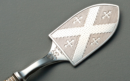 Victorian Silver Armorial Butter Spade