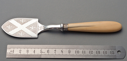 Victorian Silver Armorial Butter Spade