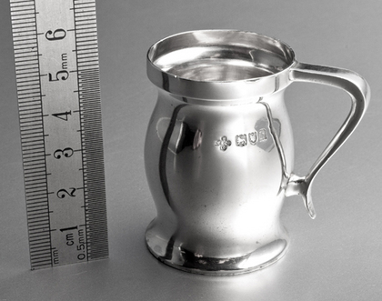 Antique Silver 1/3 Gill Tankard Tot Measure