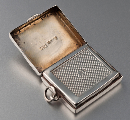 Edwardian Silver Spring Loaded Pocket Stamp Case