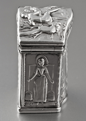 Dutch Silver Lodereindoosje / Vinaigrette -Amsterdam 1809, Dirk Goedhart