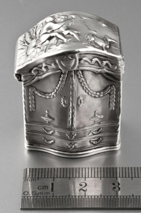 Dutch Silver Lodereindoosje / Vinaigrette -Amsterdam 1809, Dirk Goedhart