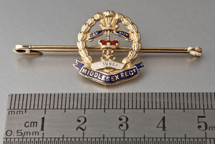 Middlesex Regiment Gold Sweetheart Brooch