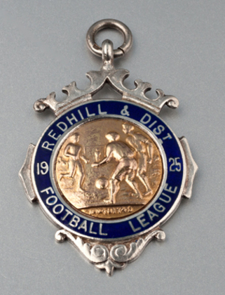 Redhill & District Football League 1925 Gold and Silver Fob Medallion