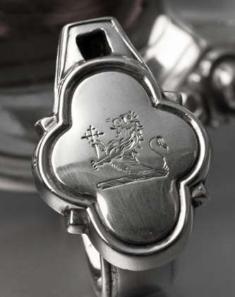 Georgian Silver Chamberstick - Fletcher Family Crest