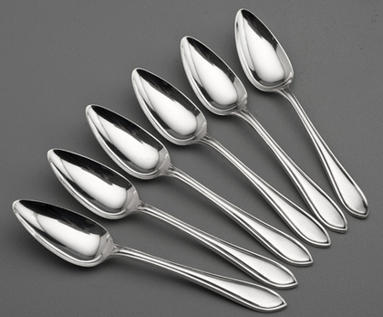 Sterling Silver Grapefruit Spoons ( Set of 6) - Irish Boujet Hallmark