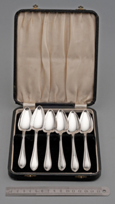 Sterling Silver Grapefruit Spoons ( Set of 6) - Irish Boujet Hallmark