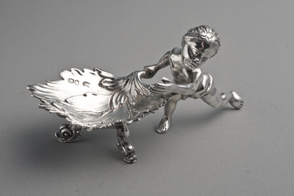 Victorian Silver Cherub or Amorini Salt Cellar - William Stocker