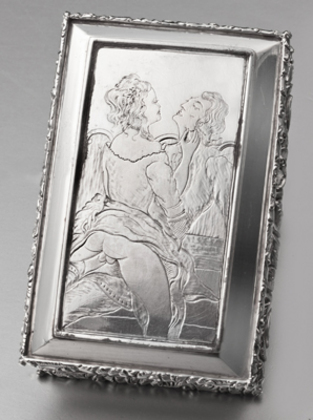 Military Victorian Silver Snuff Box - 20th Royal Rifle Volunteers, Erotic Engraving