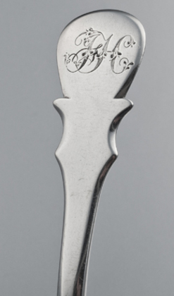 Unique Fiddle Pattern Variant Silver Butter Knife - Thomas James, Fish Tail