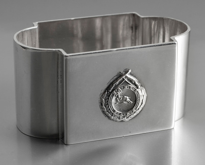 South African National Rifle Association Dewar Shield Sterling Silver Napkin Ring