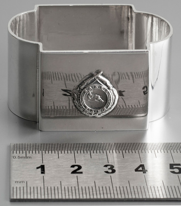 South African National Rifle Association Dewar Shield Sterling Silver Napkin Ring