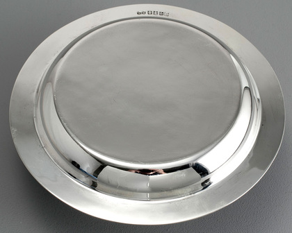 Scottish Sterling Silver Nursery Christening Baby Plate - Edward & Sons, Glasgow - Mesopotamia, Fable