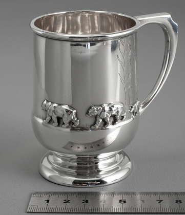 Sterling Silver Three Bears Christening Mug - Mappin & Webb - Nursery Rhyme