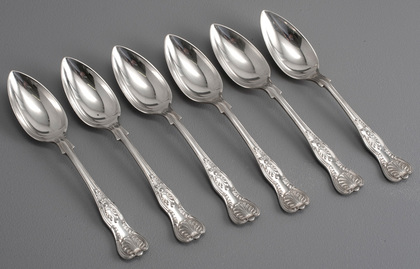 Sterling Silver Kings Pattern Grapefruit Spoons - Cooper Brothers, Sheffield, Bracher & Sydenham, Reading