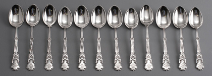 Antique Silver Golf Prize Teaspoons (Set of 12) 