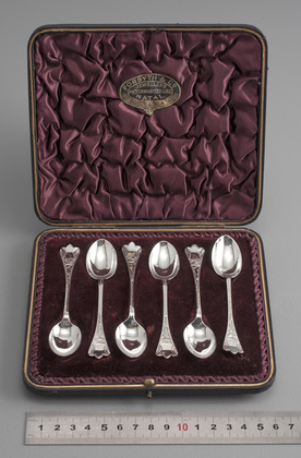 Victorian Silver Trefid Teaspoons (Set of 6) - Bright Cut Engraving