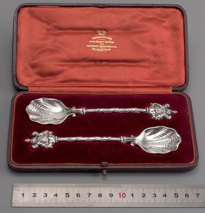 Salters Company Silver Spoons (Pair) - Sal Sapit Omnia - Carrington & Co