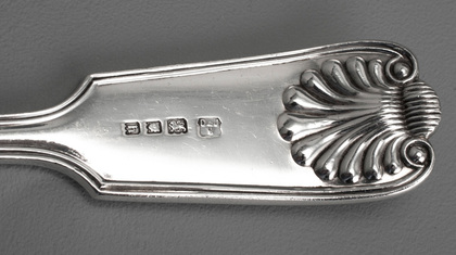 Marais Family Sterling Silver Basting Spoon (Gravy or Serving Ladle) - Marais Family Crest