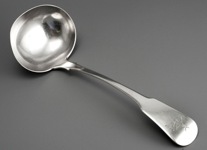 Cape Silver Soup Ladle - Lawrence Twentyman, McCarthy Family Crest