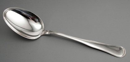 Danish Antique Silver Serving Spoon - Exceptional Size - Horsens Solvvarefabrik