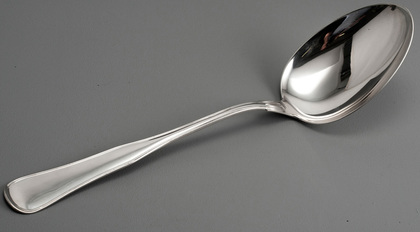 Danish Antique Silver Serving Spoon - Exceptional Size - Horsens Solvvarefabrik