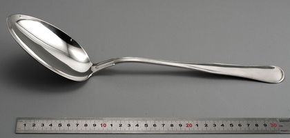 Danish Antique Silver Serving Spoon - Exceptional Size - Horsens Solvvarefabrik