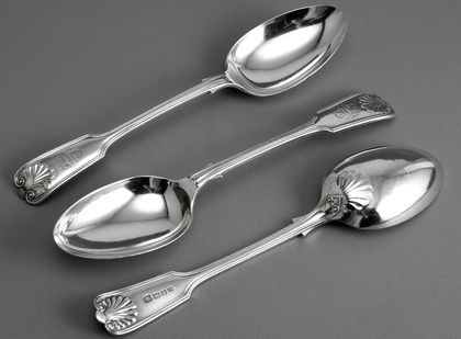 Marais Family Sterling Silver Tablespoons (Set of 3) - Marias Family Armorial