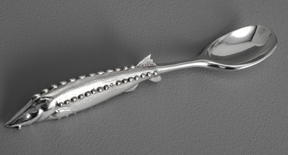 Sarah Jones Sterling Silver Sturgeon Caviar Spoon