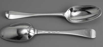 Scottish Silver Hanoverian Tablespoons (Pair) - John Hope, 2nd Earl Hopetoun, Hope Family Crest 