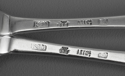 Scottish Silver Hanoverian Tablespoons (Pair) - John Hope, 2nd Earl Hopetoun, Hope Family Crest 