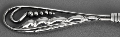 Georg Jensen # 42 Pea Pod Sterling Silver Child's Fork