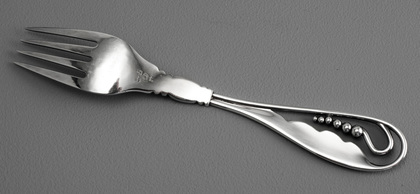 Georg Jensen # 42 Pea Pod Sterling Silver Child's Fork