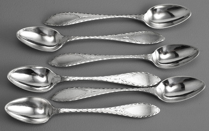 Danzig Prussian Silver Teaspoons (Set of 6) - Gdansk, Poland