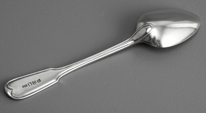 Extremely Rare Cape Silver Fiddle Thread Without Shoulders Dessert Spoon - Lawrence Twentyman (2nd example)