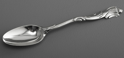 Dutch Rococo Silver Teaspoon - Johannes Schiotling