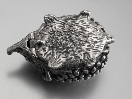 German Sterling Silver Hedgehog Pillbox